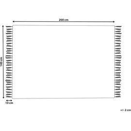 Beliani Teppich mehrfarbig 140 x 200 cm orientalisches Muster Kurzflor TERKOS Bunt