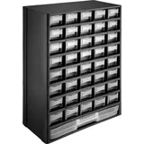Tectake Sortimentskasten 30 x 13,5 x 45 cm 41-tlg. schwarz/weiß