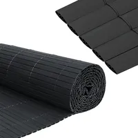 Froadp PVC Sichtschutzmatte Sichtschutzzaun Imitat Bambus mit Kabelbindern und W-Förmige Verstärkten Lamellen Wetterfest Balkon Sichtschutz Outdoor Gartensichtschutz Zaun 200x700cm (Anthrazit)