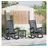 vidaXL Schaukelstuhl 70 x 92 x 108 cm marineblau 2 St.