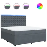 vidaXL Boxspringbett 180 x 200 cm Dunkelgrau