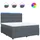 vidaXL Boxspringbett 180 x 200 cm Dunkelgrau