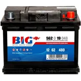 BIG Autobatterie 12V 62Ah 480A/EN ersetzt 44Ah 55Ah 60Ah