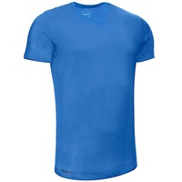 Kaipara - Merino Sportswear Rundhalsshirt Merino Shirt Herren Kurzarm Slimfit 200 (1-tlg) aus reiner Merinowolle Made in Germany blau L