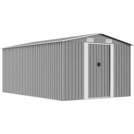 vidaXL Geräteschuppen 3,78 x 2,45 m grau