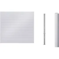 GAH Alberts Zaun Set 400 x 180 cm Weiß/Aluminium