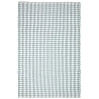 Homescapes Karo-Teppich blau, Flachweb-Teppich 60x90 cm,