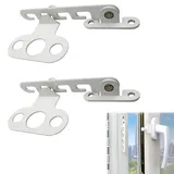 CUHZA 2 Stück Fensterfeststeller, Fensterstopper, Set Kipp-Regler, Zuschlagschutz Fensterriegel, Fensterriegel für Fenster, Kippfensterschutz, für Fenster Fensterfeststeller Zuschlagschutz