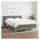 vidaXL Boxspringbett mit Matratze Dunkelgrau 140x200 cm Stoff