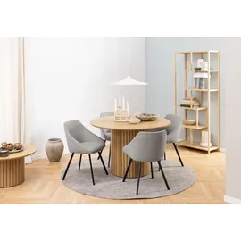 MID.YOU Esstisch, Natur, rund, Säule, 120x75x120 cm,