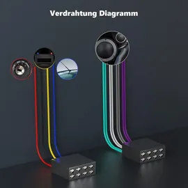 Avylet Autoradio Bluetooth 5.0 Avylet mit Bluetooth Freisprecheinrichtung,7 Farben FM Autoradio 1 Din mit 2 USB/AUX/Speicherkarte/MP3-Player