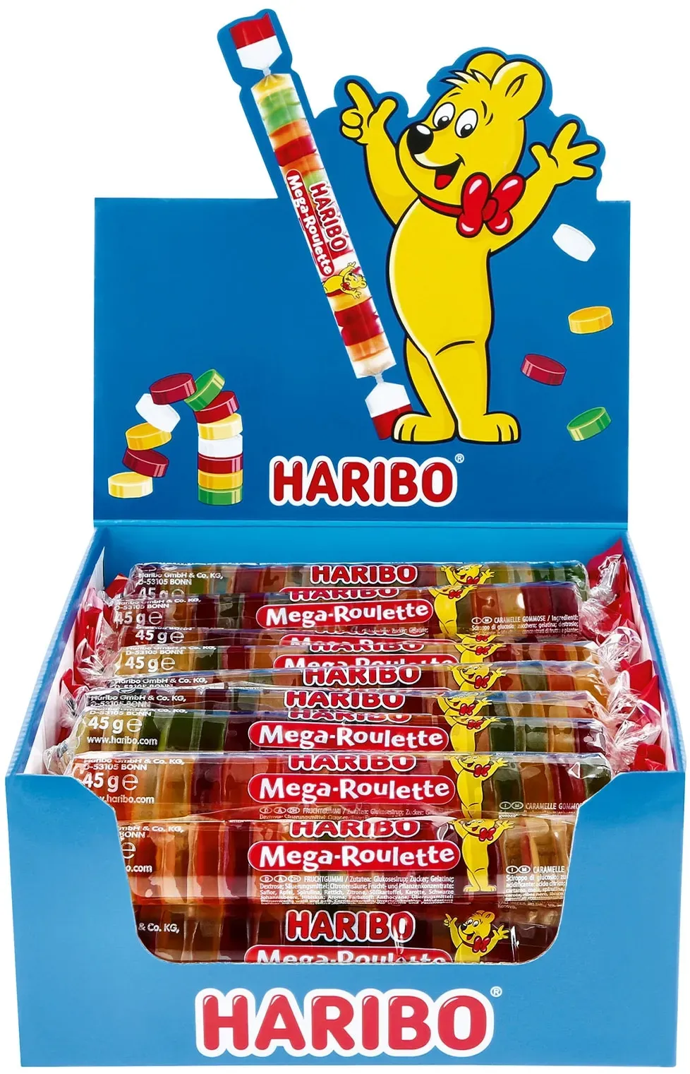 Haribo Mega Roulette Rolle 45 g, 40er Pack