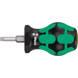 Wera Schraubendreher 335 Stubby Schneiden-B.4mm Klingen-L.24,5mm 2K-Griff Rundkl. - 5008841001
