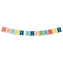 Partydeco Girlande Wimpelkette 15 m mehrfarbig