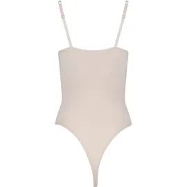 Magic Bodyfashion Shaping-Body MAGIC BODYFASHION "Soft Thong Body", Damen, Gr. S, N-Gr, lungo, Stoff, Obermaterial: 80% Baumwolle, 11% Polyamid, 9% Elasthan, eng, V-Ausschnitt, Bodys, schmale, verstellbare Träger