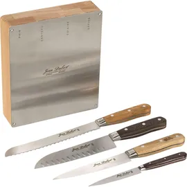 Laguiole Jean Dubost Küchenmesser Set 4-tlg. Braun rostfrei