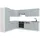 Vicco Winkelküche L-Form 227 x 287 cm Hellblau-grau/Weiß