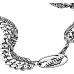 Diesel Kette OVAL D LOGO DX1549040 - silber