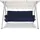 Beautissu Hollywoodschaukelauflage 180 x 50 x 8 cm blau 2-tlg.