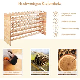 Costway Weinregal 119 x 29 x 72 cm Braun