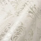 Grolls A.S. Création Travel Styles Vliestapete Damask (Weiß/Silber, Ornament, 10,05 x 0,53 m)