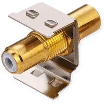 Roline RCA-Keystone-Kupplung, Metall, weiß