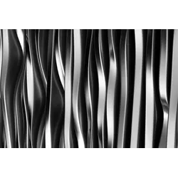 Leinwandbild QUEENCE "Stahl", silber (silberfarben), B:90cm H:60cm, Canvas, Holzrahmen, Bilder, Akustikbild mit sehr guten Schallabsorptions-Eigenschaften
