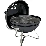Outsunny Holzkohlegrill BBQ Smoker mit Deckel Griff Tragbarer Kugelgrill mit verstellbaren Lüftungsschlitzen Kohlegrill für Barbeque Camping, Terrasse, Garten 41 x 41 x 44 cm Schwarz   Aosom