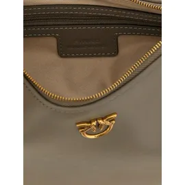 PINKO Half Moon Mini Bag Leder Grau/Gold
