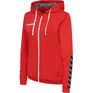 hummel Authentic Poly Zip Hoodie Woman, True Red XS