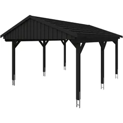 Einzelcarport SKANHOLZ "Fichtelberg", grau (anthrazit), H: 326cm, Carports
