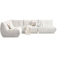 Livetastic Ecksofa, Weiß, Textil, 7-Sitzer, Ottomane links, L-Form, einzeln stellbar, 315x210 cm, Made in EU, Rücken echt, individuell planbar, Wohnzimmer, Sofas & Couches, Wohnlandschaften, Ecksofas