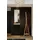 WoodMan Nachtschrank Farsta 40 x 30 x 12 cm Braun/Schwarz