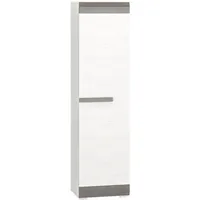 Feldmann-Wohnen Stauraumschrank, Weiß, Holz, 3 Fächer, Rechteckig, 55x202x42 cm,