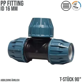 LE SANITAIRE PP-Klemmkupplung T-Stück 16 mm frostsicher