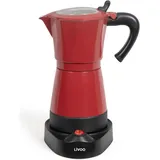 Livoo Elektrische Mokkakanne, Espressokocher, Rot