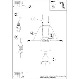 Sollux Deckenleuchte ORBIS 1xGU10 10W Holz 10x10x10cm Sollux Lighting