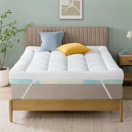 Zinus Matratzentopper 140 x 200 cm, 10 cm kühlender Airflow-Schaum