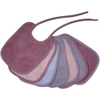 Wörner »Bindelätzchen 7er Pack 20x25 cm«, - Altrosa-Grau