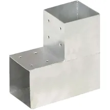 vidaXL Pfostenverbinder L-Form Verzinktes Metall 101 x 101 mm