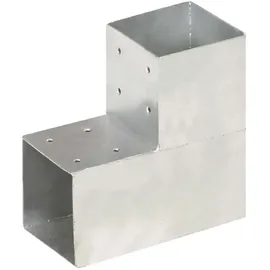 vidaXL Pfostenverbinder L-Form Verzinktes Metall 101 x 101 mm