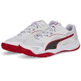 Puma Solarstrike II Hallenturnschuh, White Black-High Risk Red, 46.5