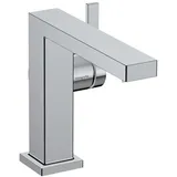 Hansgrohe Tecturis E Waschtischarmatur 110 Fine (CoolStart), Wasserhahn Bad mit Auslauf Höhe 133 mm, Mischbatterie Waschbecken wassersparend (EcoSmart+), Chrom, 73021000