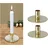 Novaliv Kerzenhalter 2er-Set Metall Gold