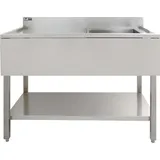 MONSTER SHOP Gastrospüle Spültisch Edelstahl Spülbecken 1 Becken Rechts Spültheke Waschtisch