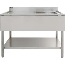 MONSTER SHOP Gastrospüle Spültisch Edelstahl Spülbecken 1 Becken Rechts Spültheke Waschtisch