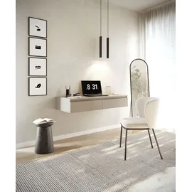 Selsey Bemmi – Hängeschreibtisch / Schminktisch mit Schubladen, Greige, 120 cm - Taupe