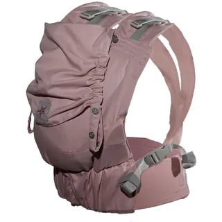 KOKADI Flip X Just Rosé (Unisize) - Die perfekte Kombi aus dem Komfort eines Fullbuckles und dem Tragen überkreuzt - Ab Geburt - 15 kg, handgefertigt aus 100% Bio-Baumwolle - Rosa