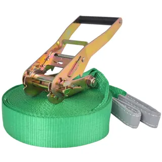 vidaXL Slackline für Slackline-Anfänger Fortgeschrittene Slacklines Funline Balance Slack Line Spanngurt Slacken Slackgurt 150kg 15mx50mm Grün
