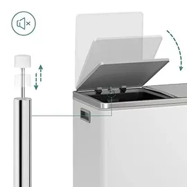 Songmics Mülltrenner 2 x 30,0 l weiß